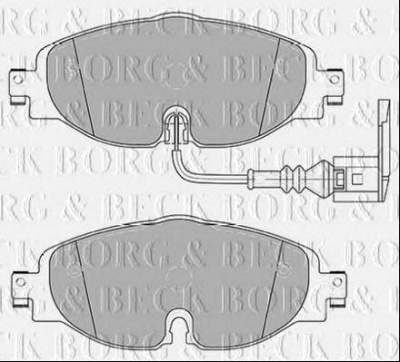 BORG & BECK bbp2381 -  Комплект тормозных колодок, дисковый тормоз